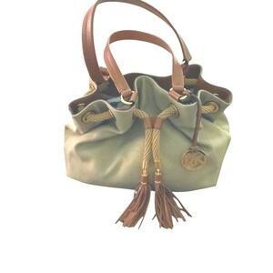 Michael‎ Kors Marina Large Canvas Drawstring Tote, Shoulder Bag / Purse
